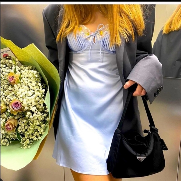 FOR LOVE & LEMONS BLUE PALOMA SLIP DRESS Cutout - Picture 10 of 10